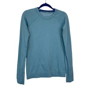 lululemon athletica Long Sleeve Ribbed Crew - Light Blue